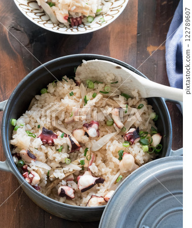 Freshly made octopus rice 122789607