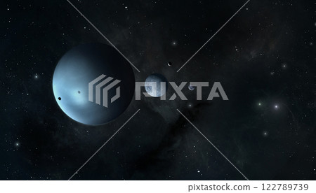 dream deep space illustration banner 122789739
