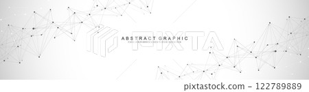 Abstract dynamic motion lines and dots connection background with plexus effect. Digital streaming background, wave flow. Dotted plexus stream background. Futuristic tech vector illustration Abstract dynamic motion lines and dots connection background with plexus effect. Digital streaming background, wave flow. Dotted plexus stream background. Futuristic tech vector illustration 122789889
