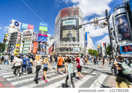 東京澀谷十字路口的城市景觀 [東京都澀谷區] 122790266