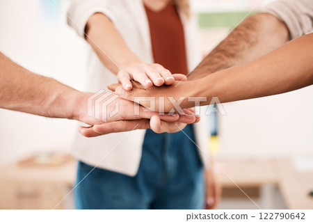 Hands, teamwork cooperation and business people together for corporate project strategy meeting. Commitment, agreement and solidarity between workforce staff with a dedicated attitude to work. Hands, teamwork cooperation and business people together for corporate project strategy meeting. Commitment, agreement and solidarity between workforce staff with a dedicated attitude to work. 122790642
