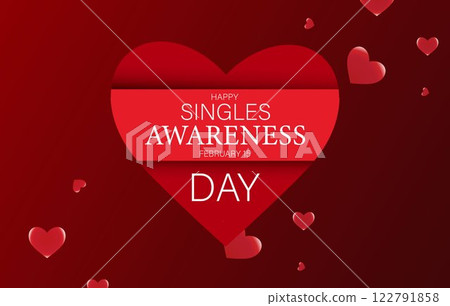 red paper hearts on a background 122791858