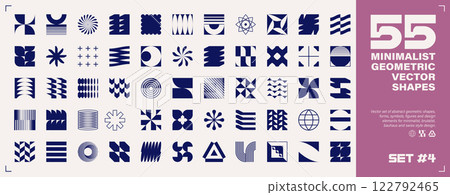 55 MINIMALIST GEOMETRIC VECTOR SHAPES Set 4 122792465