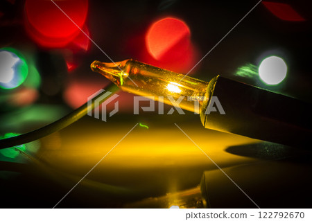 Colored Christmas lights 122792670