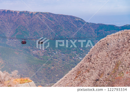 [Kanagawa Prefecture] The Hakone Ropeway passing through Owakudani 122793334