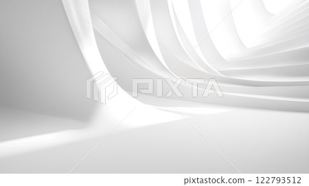 abstract white background with futuristic 3d 122793512