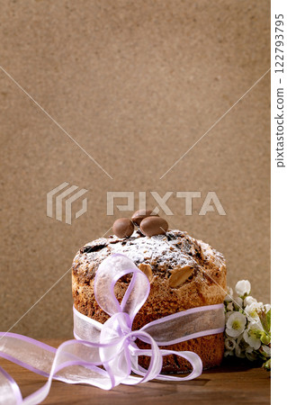 Italian traditional Easter panettone cake Italian traditional Easter panettone cake 122793795