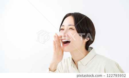 Middle female smile Middle female smile 122793932
