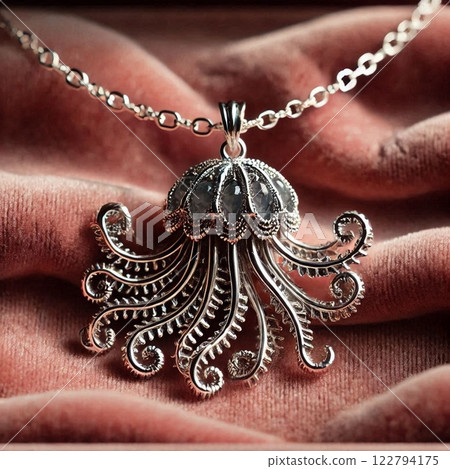 銀水母項鍊 122794175