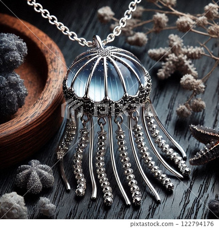 Silver jellyfish necklace Silver jellyfish necklace 122794176