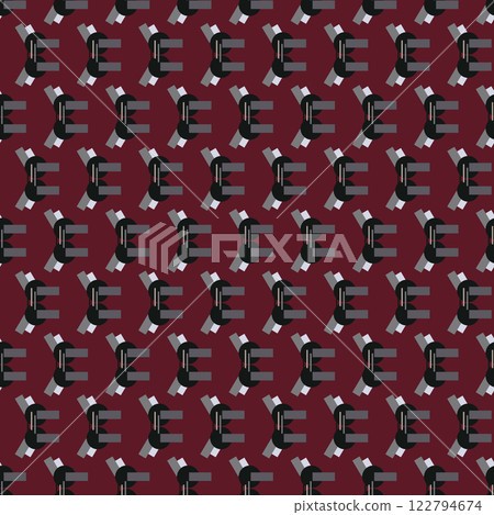 Abstract line shape geometric motif basic pattern continuous background. Oriental style tile modern lux fabric design textile swatch. Abstract line shape geometric motif basic pattern continuous background. Oriental style tile modern lux fabric design textile swatch. 122794674