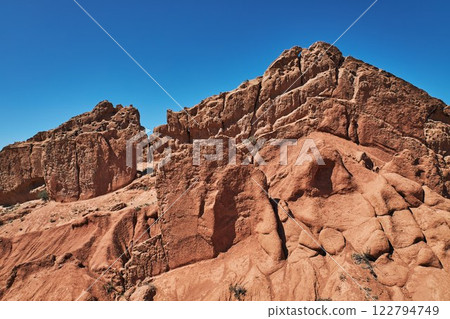 Fairy Tale, Skazka Canyon on the southern shore of Issyk-Kul lake, Kyrgyzstan 122794749
