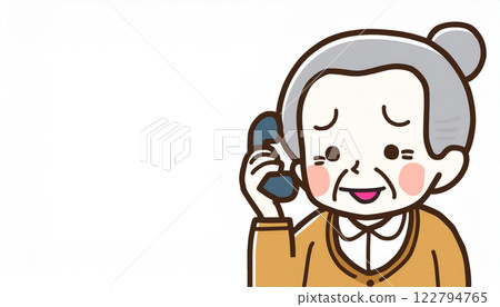 Elderly people making phone calls 122794765