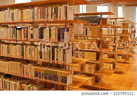 帶書架的圖書館場景 帶書架的圖書館場景 122795121