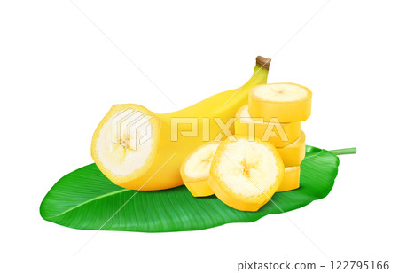 香蕉圖現實白色背景 香蕉圖現實白色背景 122795166