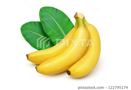 香蕉圖現實白色背景 香蕉圖現實白色背景 122795174