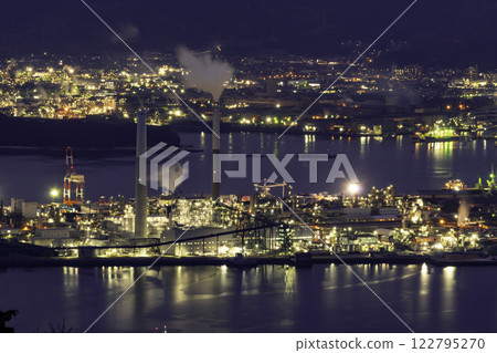 德山：山口縣周南市海岸的夜景 122795270