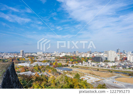 Sendai Castle, north wall of the main enclosure, Sendai city center, cityscape, observation deck 122795273