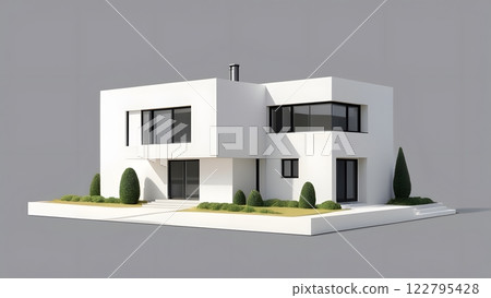 3DCG illustration of architectural model 122795428