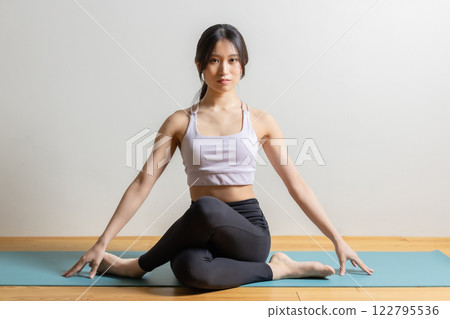 Yoga fitness image woman in sportswear Yoga fitness image woman in sportswear 122795536