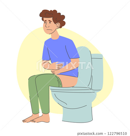 Man is suffering from diarrhea Man is suffering from diarrhea 122796510