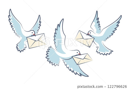 Pigeon mail sketch 122796626