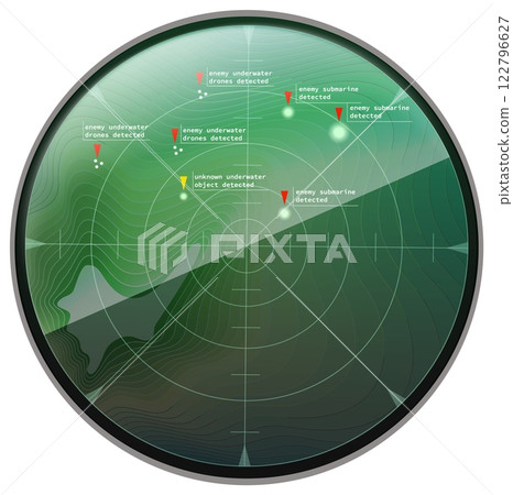 Military sonar screen digital interface 122796627