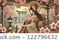 Benzaiten enjoying cherry blossom viewing at the shrine 122796632