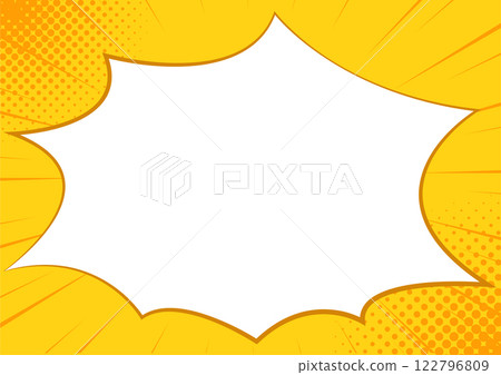 Speech bubble sunburst background 122796809