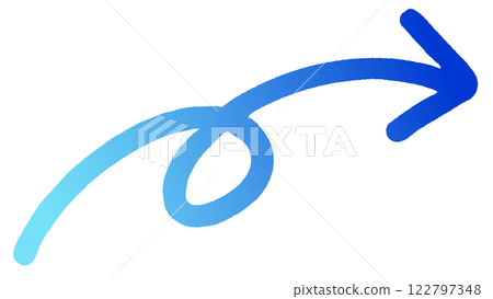 A rotating upward arrow (blue and light blue gradation version) A rotating upward arrow (blue and light blue gradation version) 122797348
