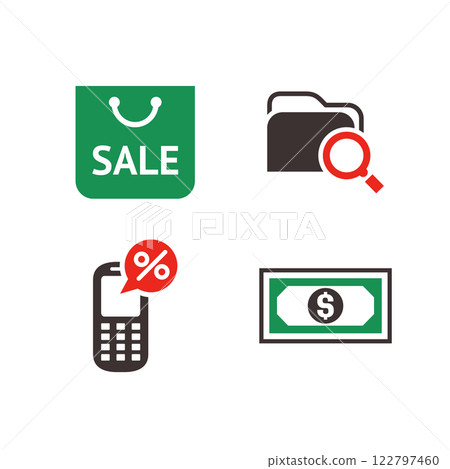 Shopping set icons 122797460