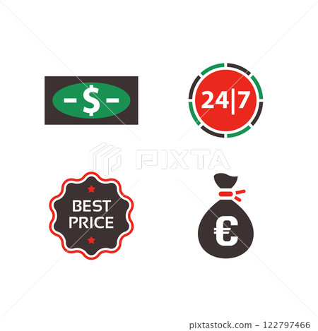 Shopping set icons 122797466