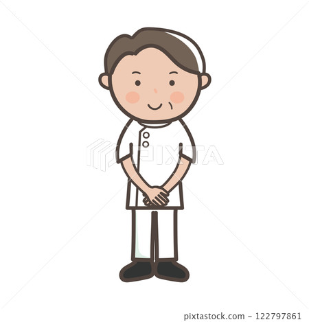 男按摩師為顧客服務的全身插畫 122797861
