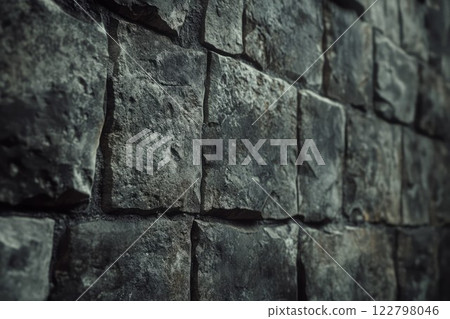 Stacked slate stones with varied textures and hues. Neural network AI generated 122798046