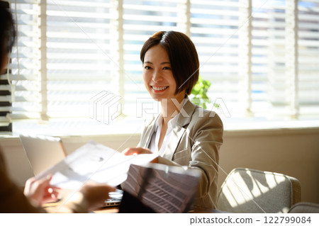 Portrait of a woman taken indoors Portrait of a woman taken indoors 122799084