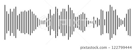 Isolated sound wave from parallel lines. Isolated sound wave from parallel lines. 122799444