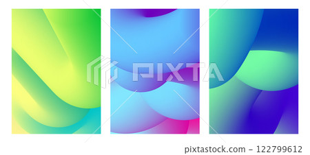 Abstract poster background set. Modern design template for covers, banners, posters, brochures, flyers. Vector illustration 122799612