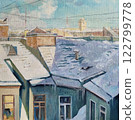 Frost in Saint-Petersburg, oil painting 122799778