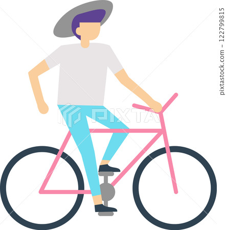 Stylish man enjoying a leisurely bike ride under the sun, embracing an active and healthy lifestyle while cycling through the vibrant urban landscape on a warm summer day Stylish man enjoying a leisurely bike ride under the sun, embracing an active and healthy lifestyle while cycling through the vibrant urban landscape on a warm summer day 122799815