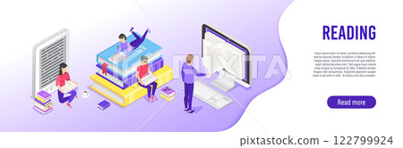 Students learning, reading paper books, ebooks, using computer, studying and preparing for examination, online education, library, bookstore concept Students learning, reading paper books, ebooks, using computer, studying and preparing for examination, online education, library, bookstore concept 122799924