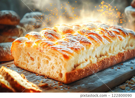 Traditional Italian Focaccia with tomatoes- homemade flat bread focaccia. Traditional Italian Focaccia with tomatoes- homemade flat bread focaccia. 122800090