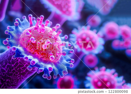 Macro of micro hi tech virus molecule is analyzed with microscope for vaccine. Concept of medicine, science, coronavirus, pandemia. Macro of micro hi tech virus molecule is analyzed with microscope for vaccine. Concept of medicine, science, coronavirus, pandemia. 122800098