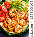 Spicy Shrimp Tacos: Homemade spicy shrimp tacos. 122800105