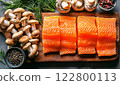 Natural sources of vitamin D are dairy products, salmon, mushrooms 122800113