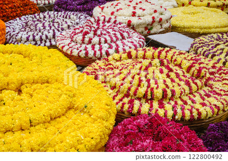 Bangalore, India - Scenery of KR Market, Asia's largest flower market 122800492