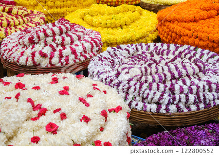 印度班加羅爾-亞洲最大的花卉市場KR Market的風景 印度班加羅爾-亞洲最大的花卉市場KR Market的風景 122800552