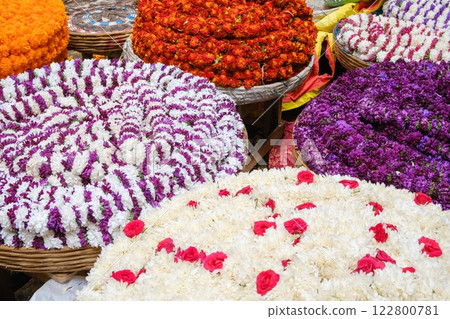 印度班加羅爾-亞洲最大的花卉市場KR Market的風景 122800781