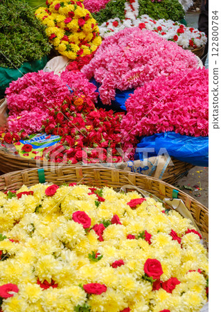 Bangalore, India - Scenery of KR Market, Asia's largest flower market Bangalore, India - Scenery of KR Market, Asia's largest flower market 122800784
