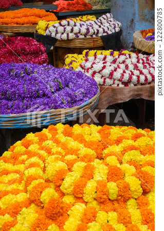 Bangalore, India - Scenery of KR Market, Asia's largest flower market Bangalore, India - Scenery of KR Market, Asia's largest flower market 122800785