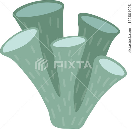 Green tube sponge thriving on the seabed, capturing the vibrant essence of marine life within the ocean floor s diverse ecosystem and illustrating oceanic biodiversity Green tube sponge thriving on the seabed, capturing the vibrant essence of marine life within the ocean floor s diverse ecosystem and illustrating oceanic biodiversity 122801098